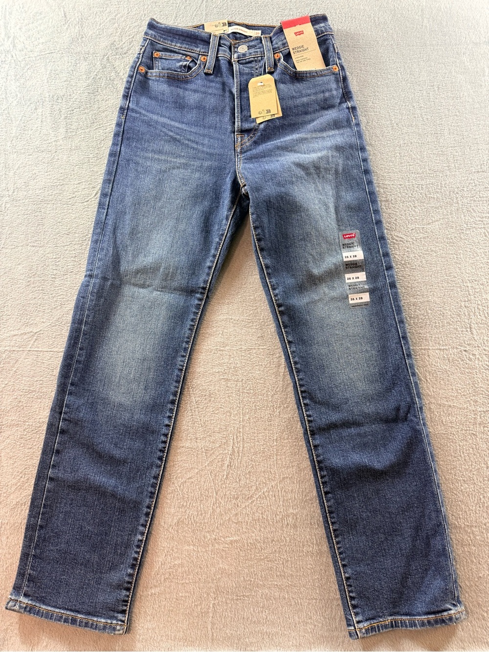 Levi's - Blue Denim Wedgie Straight Jeans
